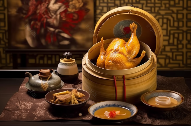 中华美食砂锅茶叶鸡和桂花酒静物实拍,高清,摄影图,摄影图片,图片大全,摄影图免费下载